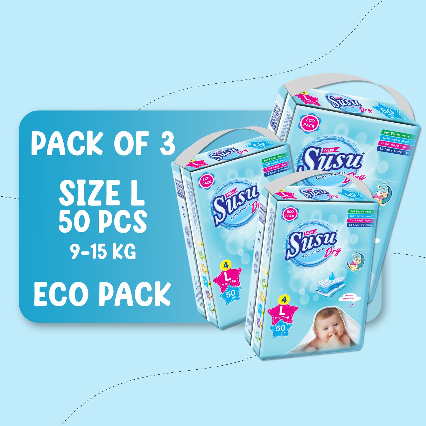 SUSU DRY ECO SIZE-L BUNDLE PACK OF 3