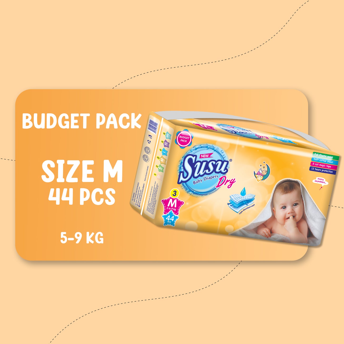 NEW SUSU DRY (M) 44 PCS