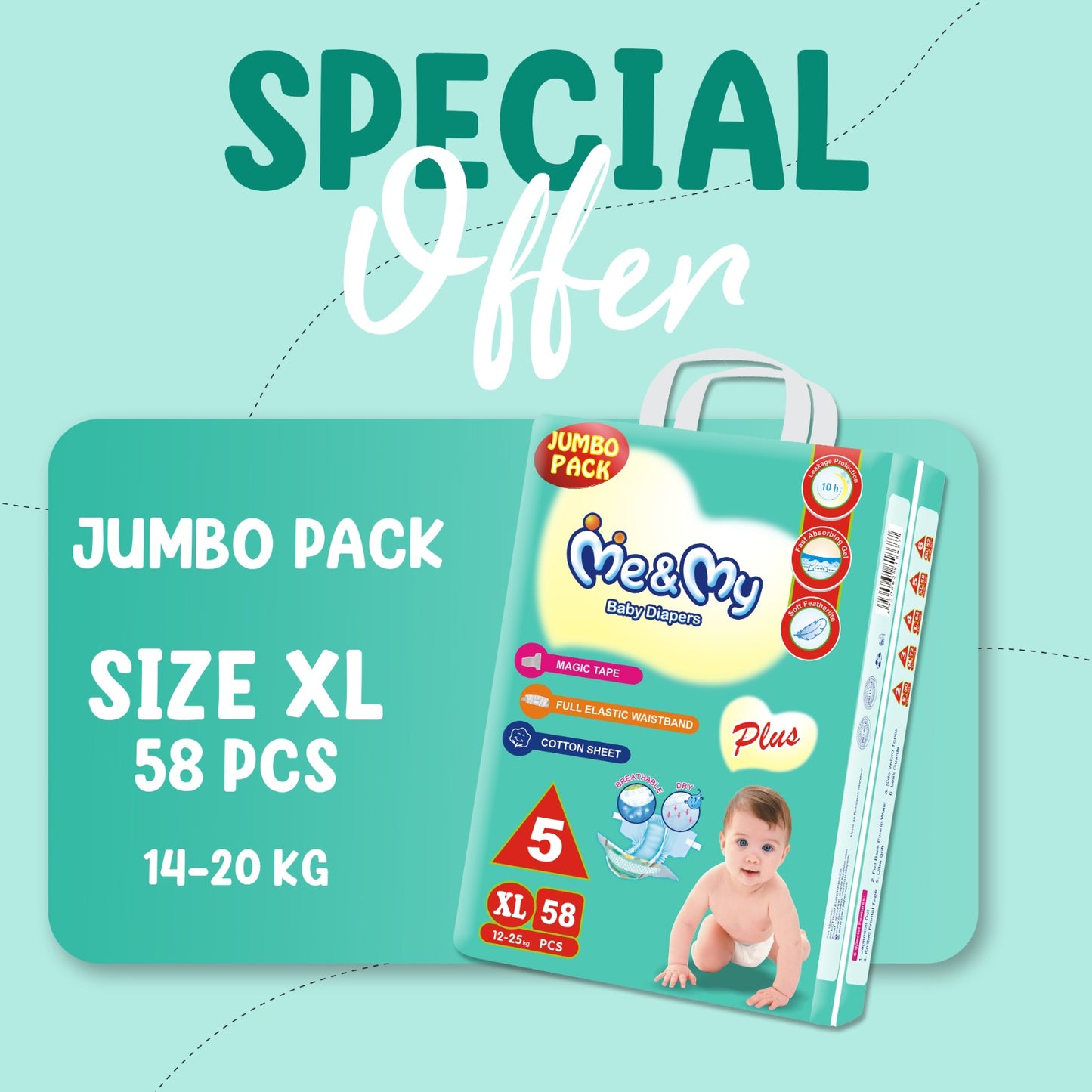 ME&MY PLUS JUMBO XL-58 PCS