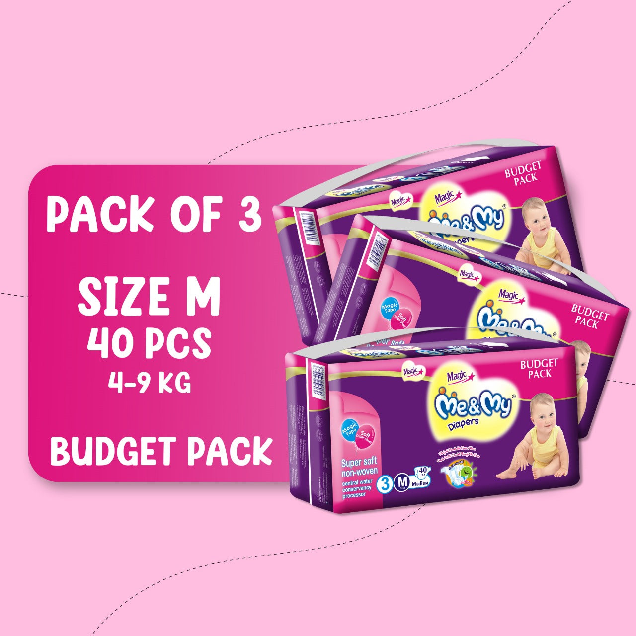 ME & MY MAGIC BUDGET (M)-40 PCS BUNDLE PACKS OF 3