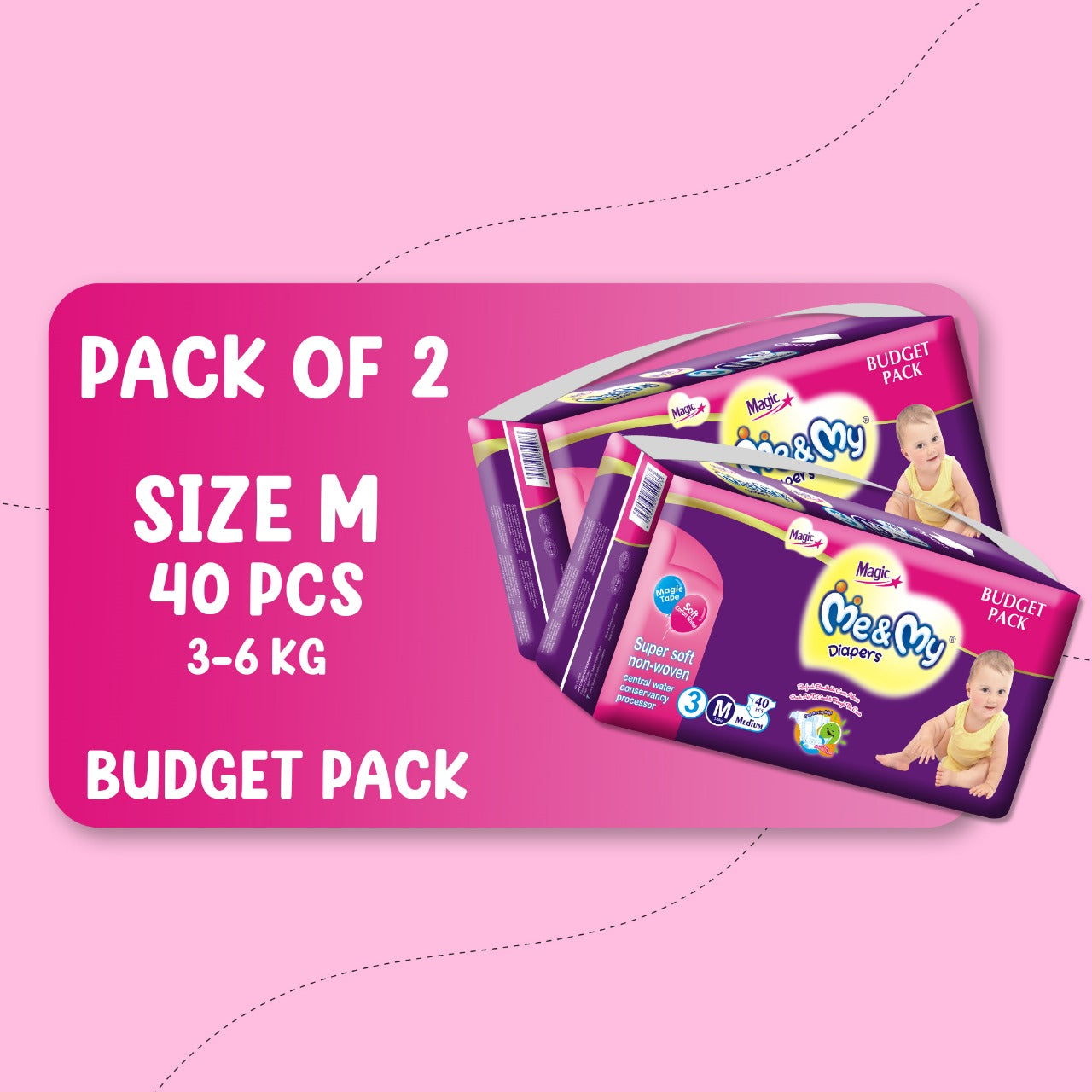 ME & MY MAGIC BUDGET (M) -40 PCS BUNDLE PACK OF 2