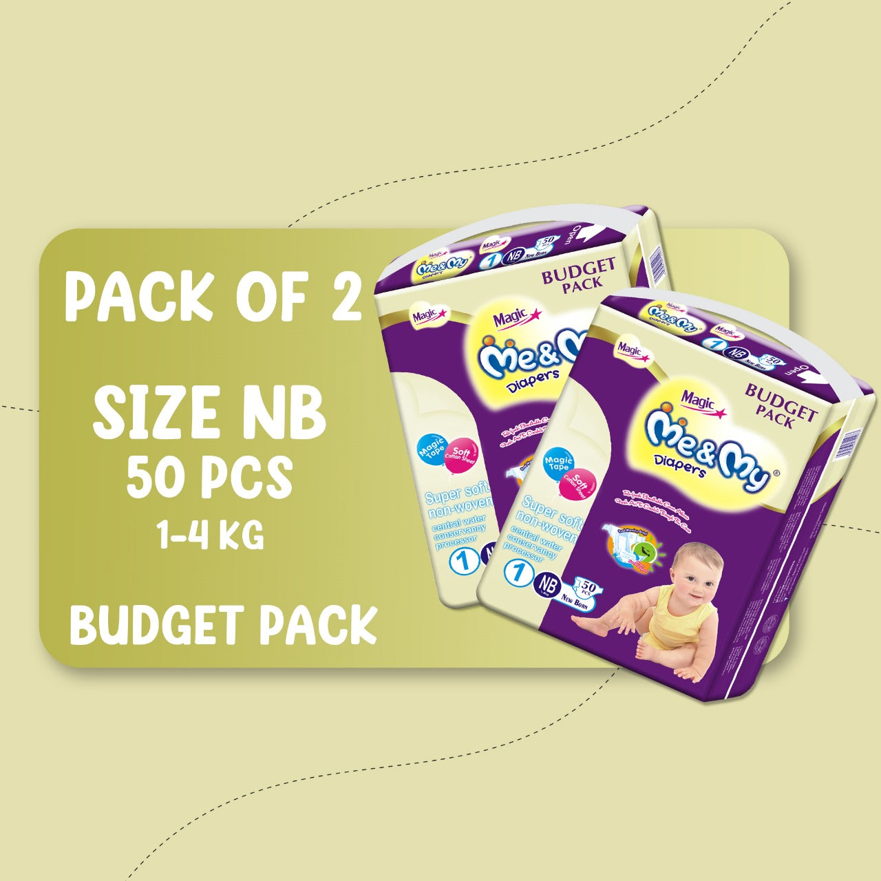 NEW BORN BUDGET PACK NB-50 PCS BUNDLE PACK OF 2