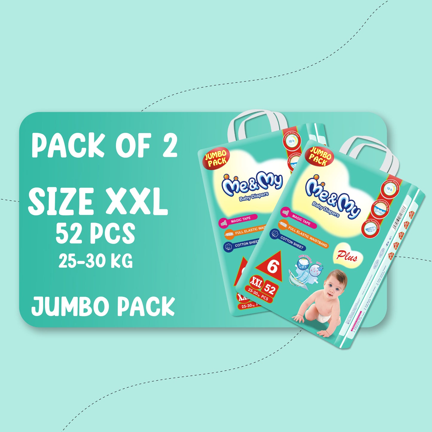 ME&MY PLUS JUMBO (XXL)-52 PCS BUNDLE PACK OF 2
