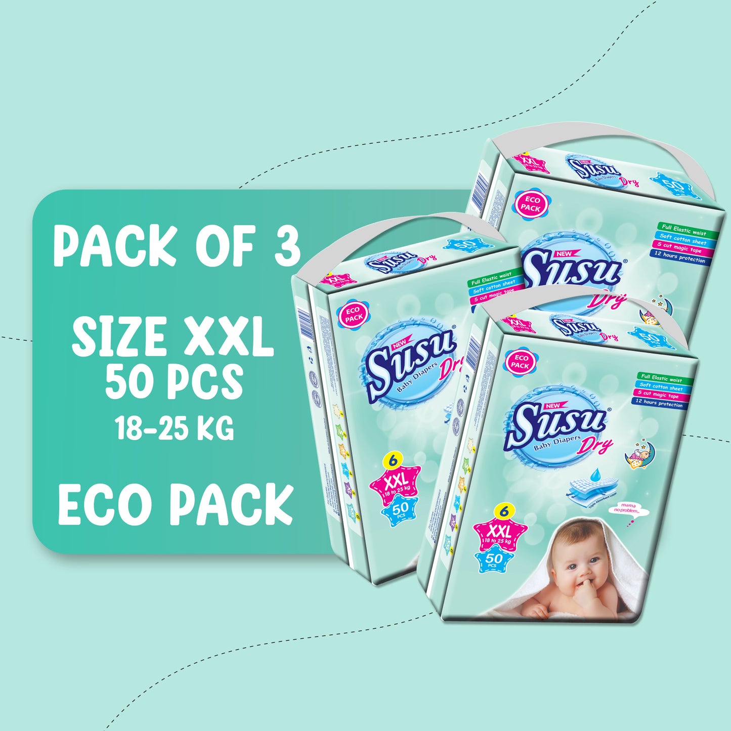 SUSU DRY ECO SIZE-XXL BUNDLE PACK OF 3