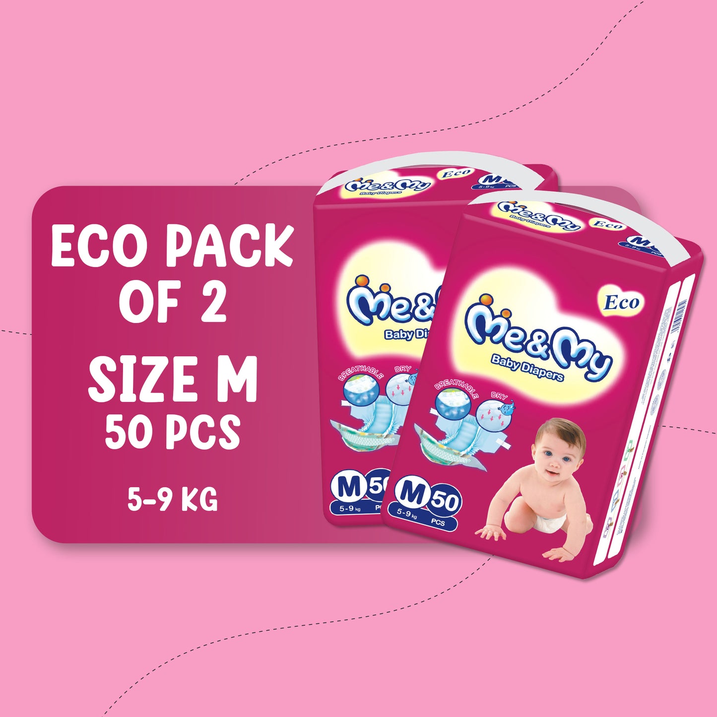 ME & MY PLUS ECO (M) -50 PCS BUNDLE PACK OF 2