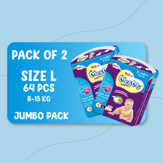ME & MY MAGIC JUMBO (L)-64 PCS BUNDLE PACKS OF 2