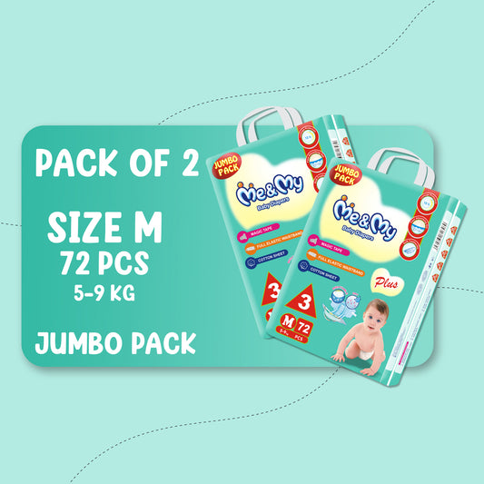 ME&MY PLUS JUMBO (M)-72 PCS BUNDLE PACK OF 2