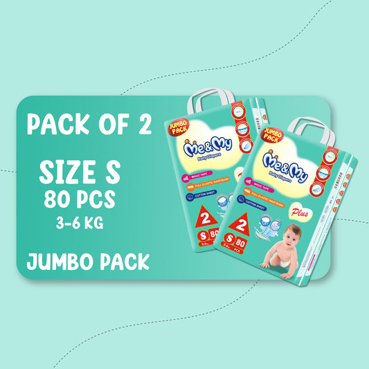 ME&MY PLUS JUMBO (S)-80 PCS BUNDLE PACK OF 2