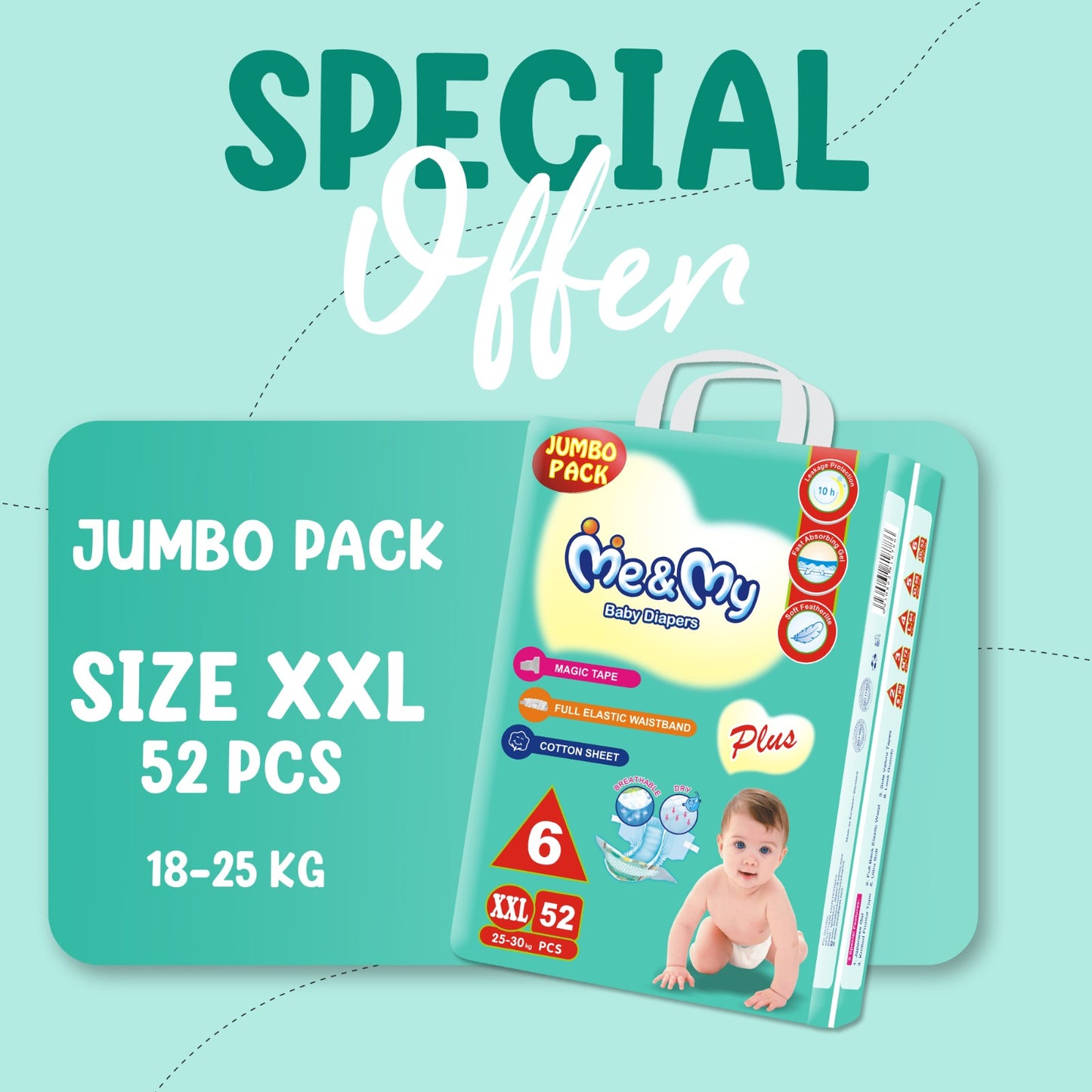 ME&MY PLUS JUMBO XXL-52 PCS