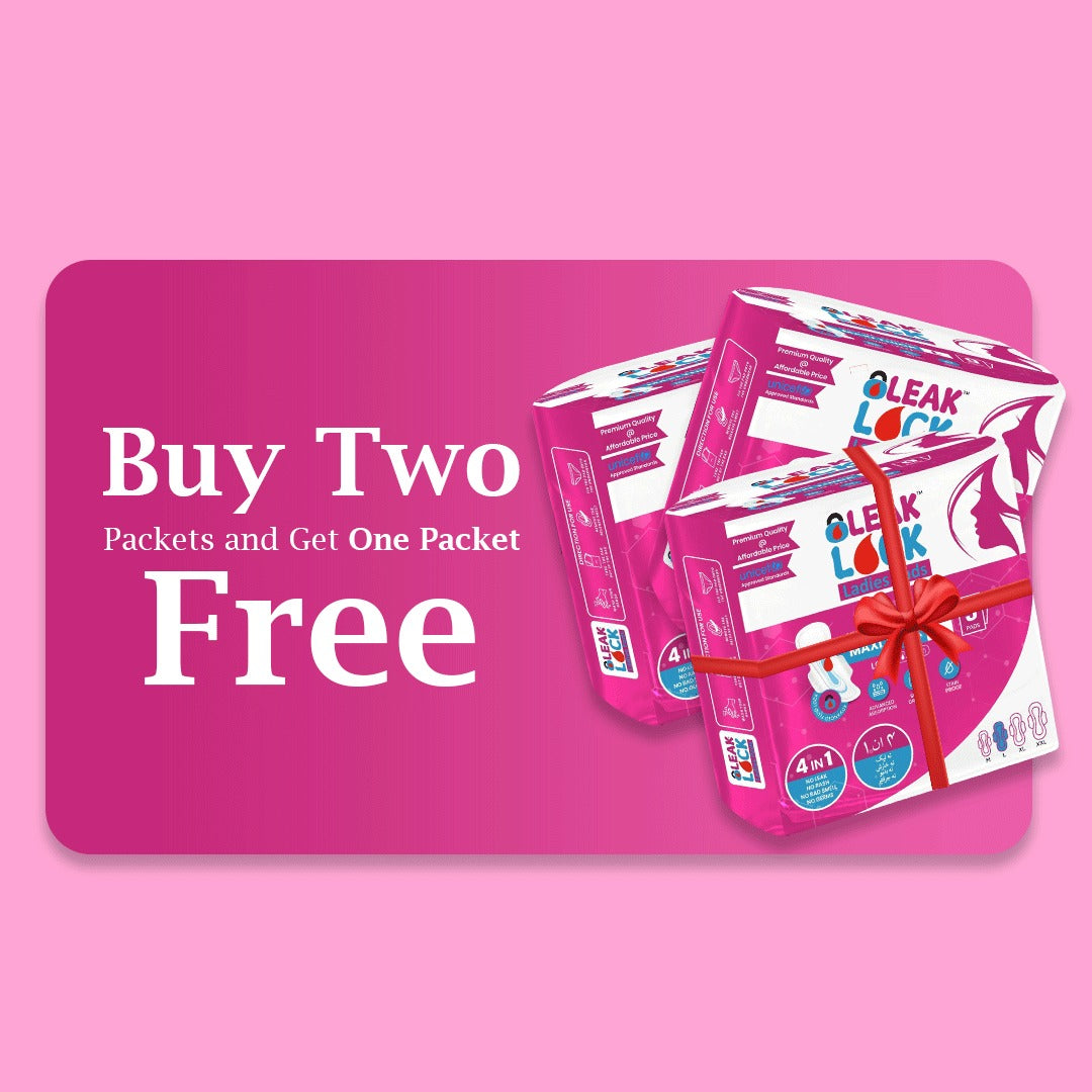 LEAK LOCK LADIES PADS (L). 9 PC (buy two packets and get one free)