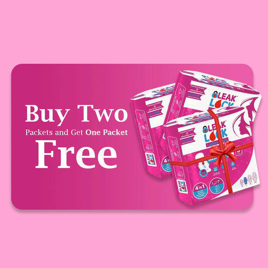 LEAK LOCK LADIES PADS (L). 9 PC (buy two packets and get one free)