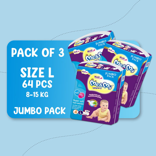 ME & MY MAGIC JUMBO (L)-64 PCS BUNDLE PACKS OF 3