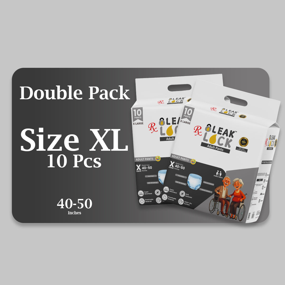 Leak Lock Adult Pants (XL)- 10 PCS BUNDLE PACK OF 2