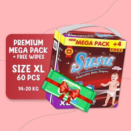 SUSU MEGA PACK XL-60 PCS + free wipes