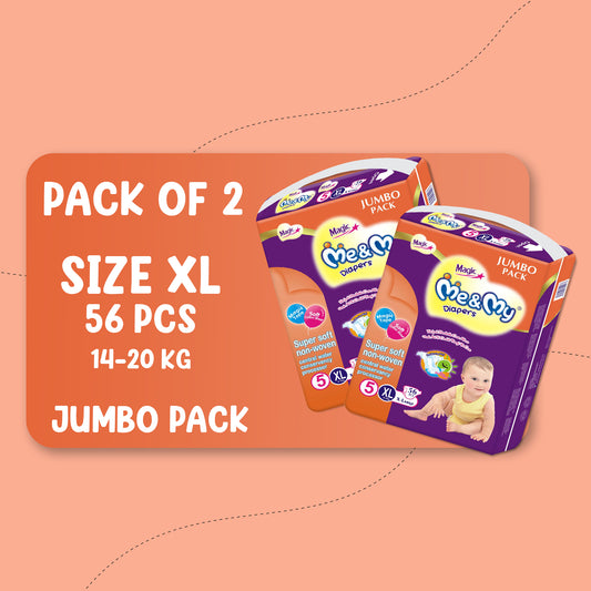 ME & MY MAGIC JUMBO (XL)-56 PCS BUNDLE PACKS OF 2