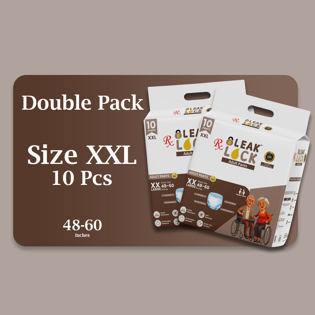 Leak Lock Adult Pants (XXL)- 10 PCS BUNDLE PACK OF 2