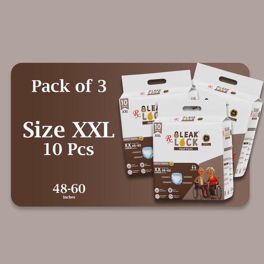 Leak Lock Adult Pants (XXL)- 10 PCS BUNDLE PACK OF 3