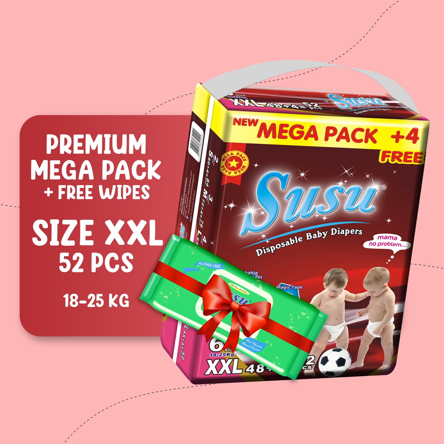 SUSU MEGA PACK XXL-52 PCS + free wipes