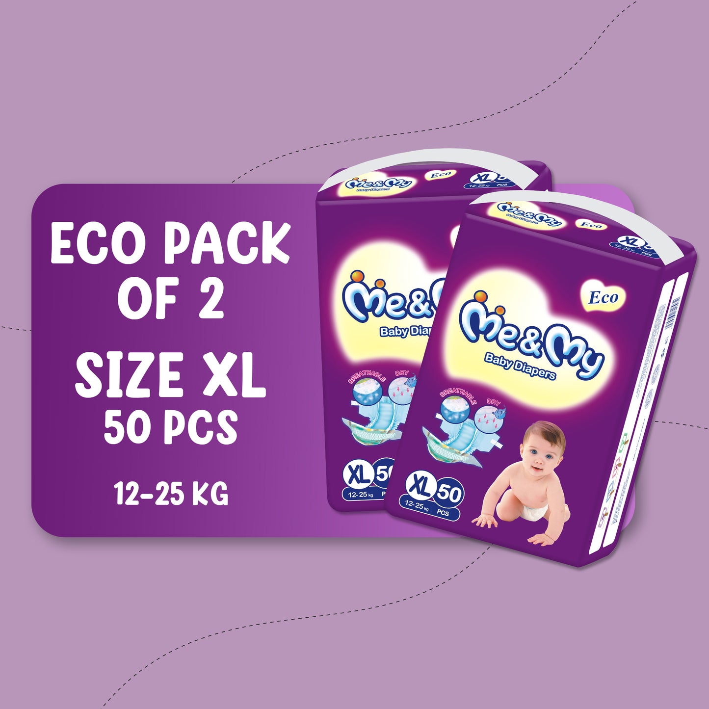 ME & MY PLUS ECO  (XL) -50 PCS BUNDLE PACK OF 2