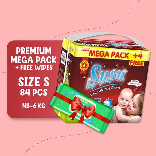 SUSU MEGA PACK S-84 PCS + free wipes